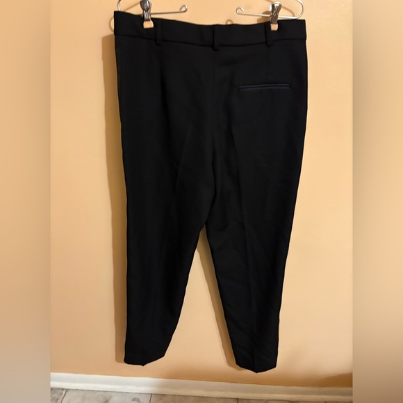 Tara Jarmon Black Wool Gold Side Stripe Trousers - Picture 3 of 9